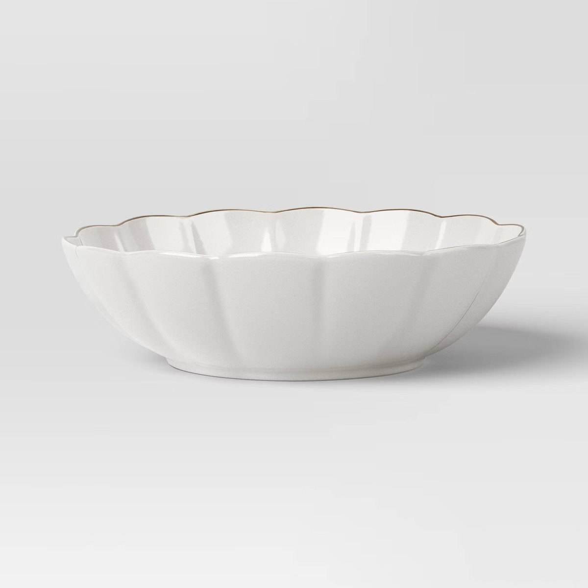 Serve Bowl Scalloped Gold Rim - Threshold™ | Target