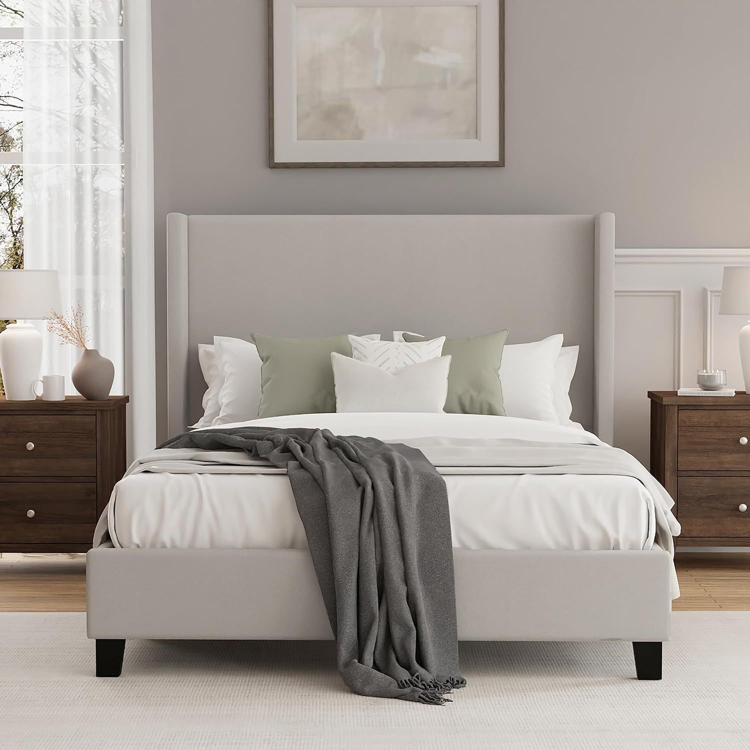 Hillsdale, Holborn Upholstered Queen Bed, Beige | Amazon (US)