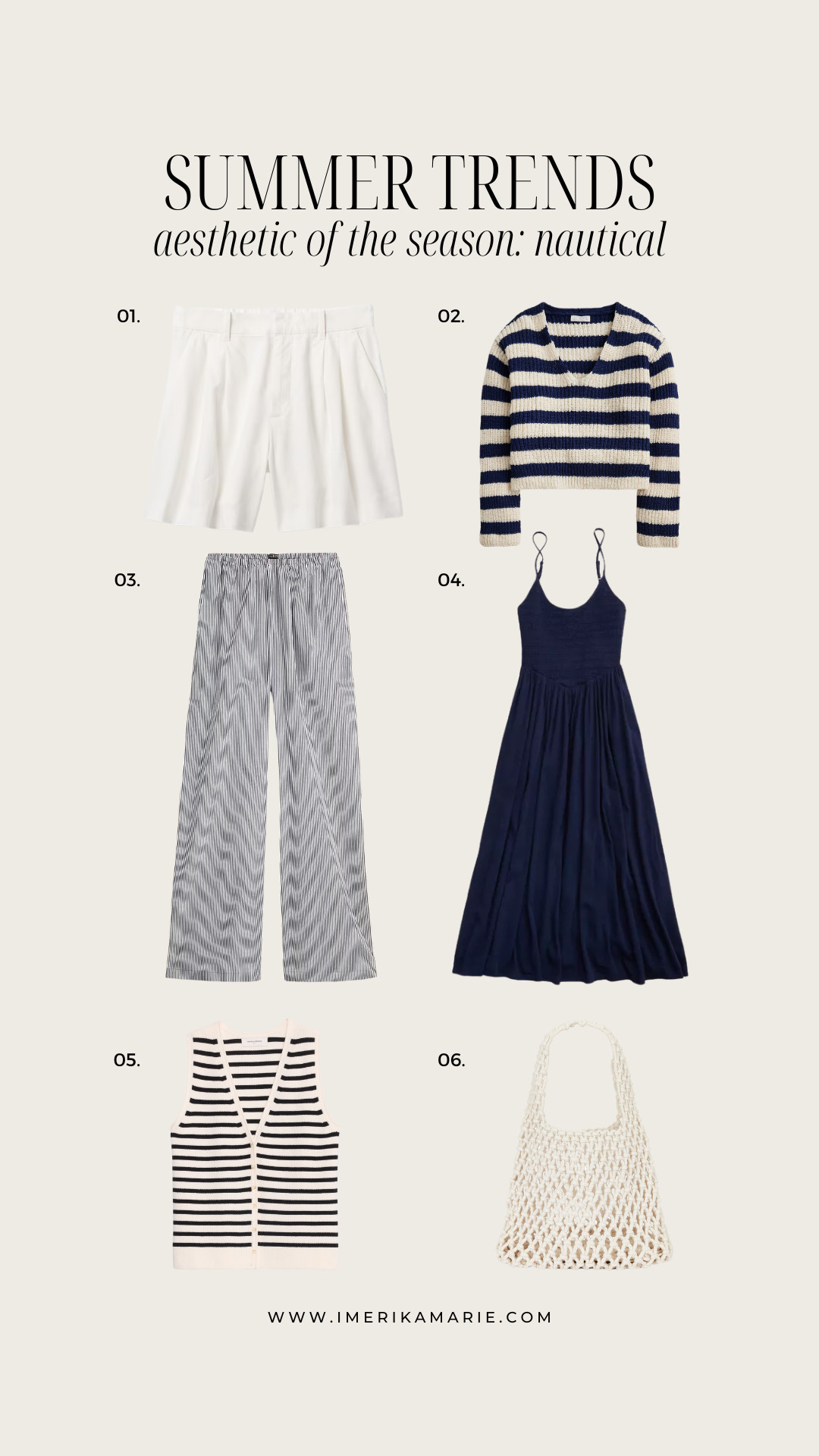  Summer fashion trends. Summer dress. Summer top. Striped top. White shorts. Crochet bag. Navy dress. Striped sweater

 

#LTKSeasonal #LTKSummerEdit #LTKStyleTip