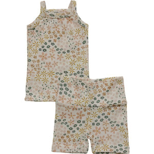 Spring Floral Tank + Biker Short Set | Mebie Baby