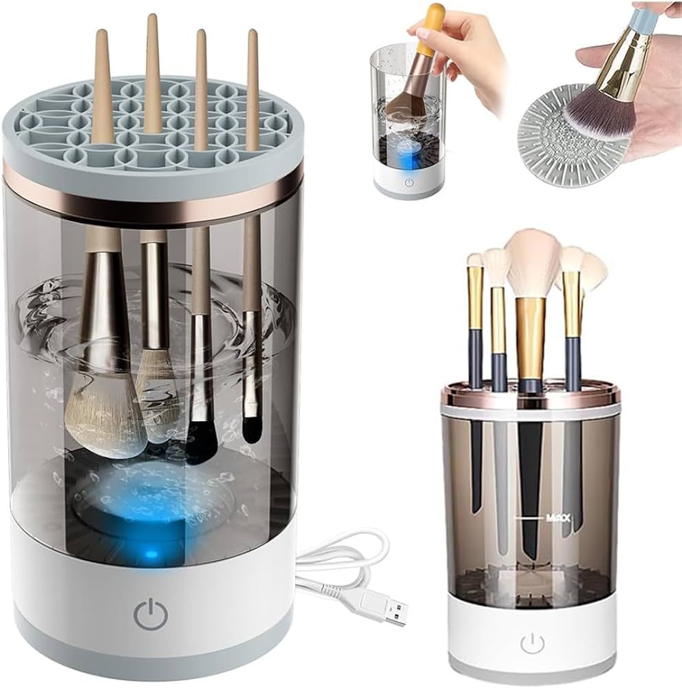 Makeup Brush Cleaner Machine-Electric Makeup Brush Cleaner-Cosmetic Brush Cleaner With Makeup Bru... | Amazon (US)