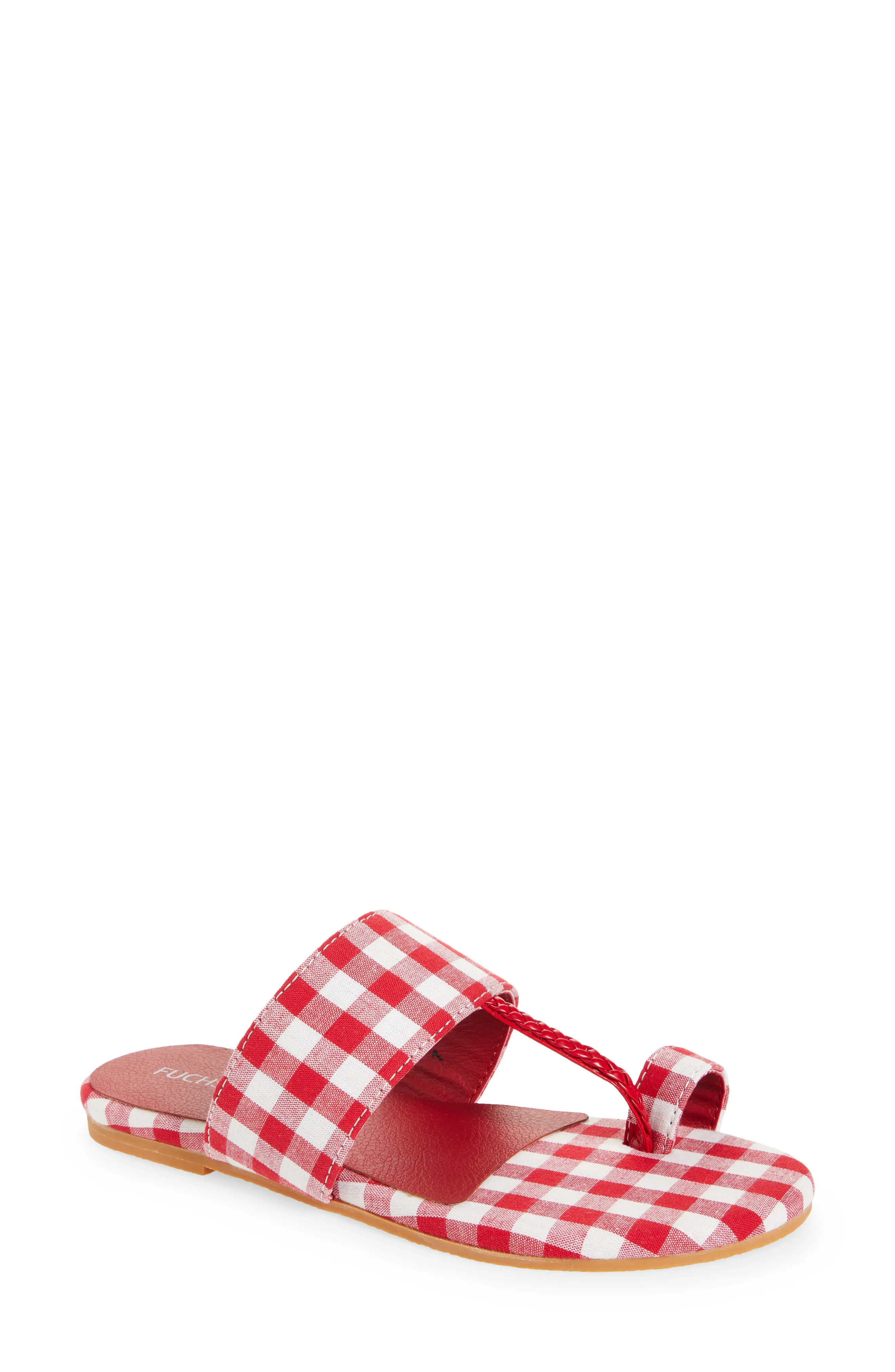 Gingham Toe Sandal (Women) | Nordstrom | Nordstrom