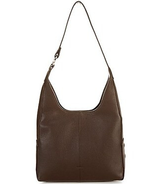 Hammitt Tim Medium Silver Stud Hobo Shoulder Bag - Espresso Pebble/Silver | Dillard's