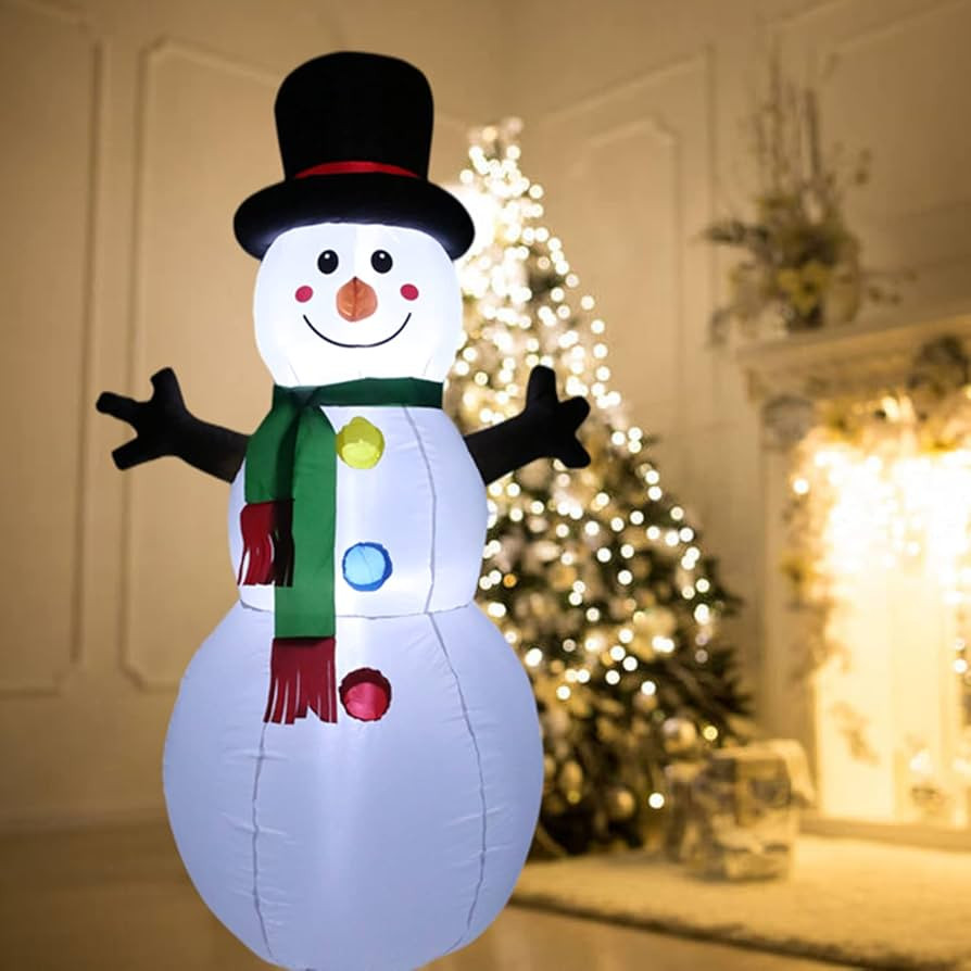 Christmas Decoration Outdoor 5 FT Inflatable Snowman, Christmas Blow Up Yard Decoration Built-in ... | Amazon (US)