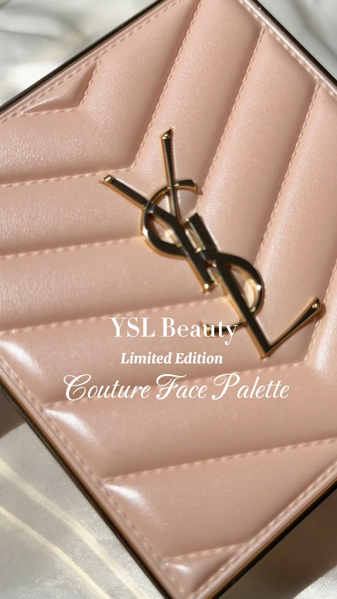 Glow in couture ✨ The limited edition @yslbeaury Couture Face Palette in a champagne-pink chevron case is giving effortless beauty in every swipe🩷. #YSLBEAUTYFACEPALETTE,  
#YSLBEAUTY


#LTKBeauty
