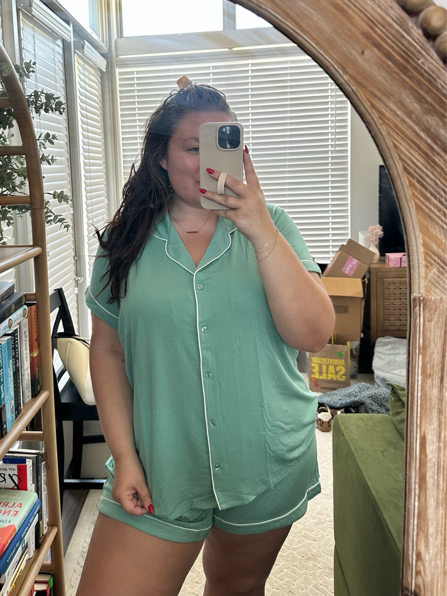 plus size pjs under $45!!! So soft and comfy and keeps me cool, love this light green color, wearing a 1X.

#LTKPlusSize #LTKFindsUnder50 #LTKxNSale