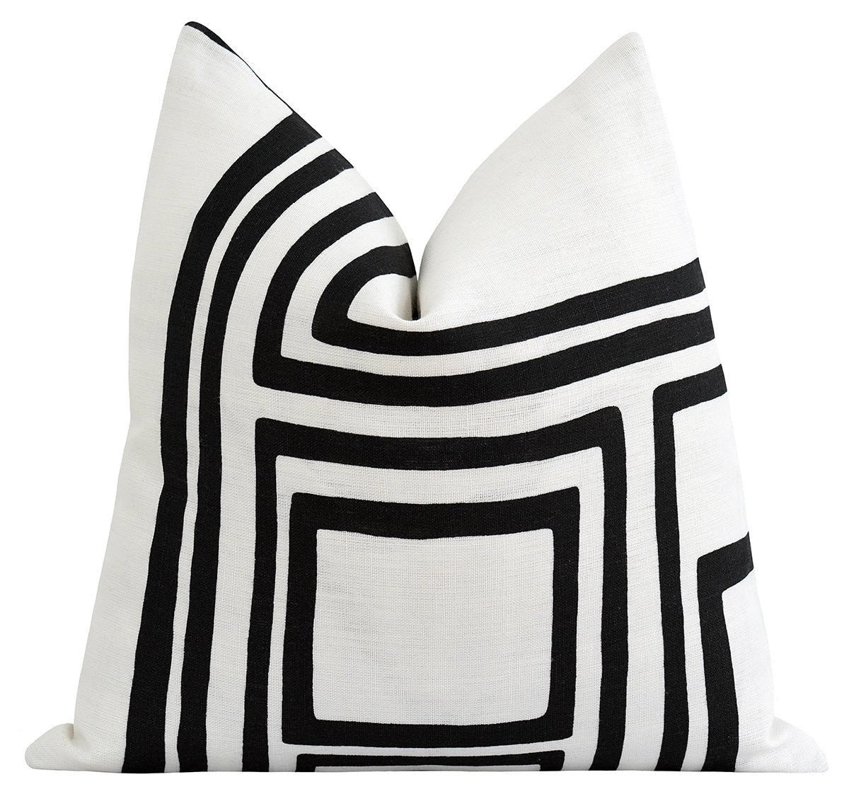 Large Open Boxes Black Throw Pillow | Land of Pillows