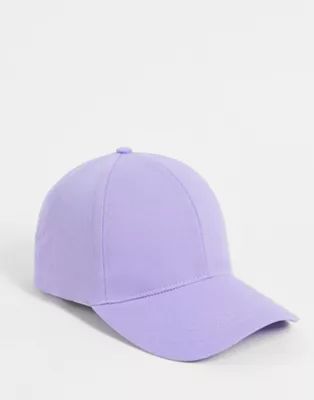 ASOS DESIGN canvas baseball cap in lilac | ASOS (Global)