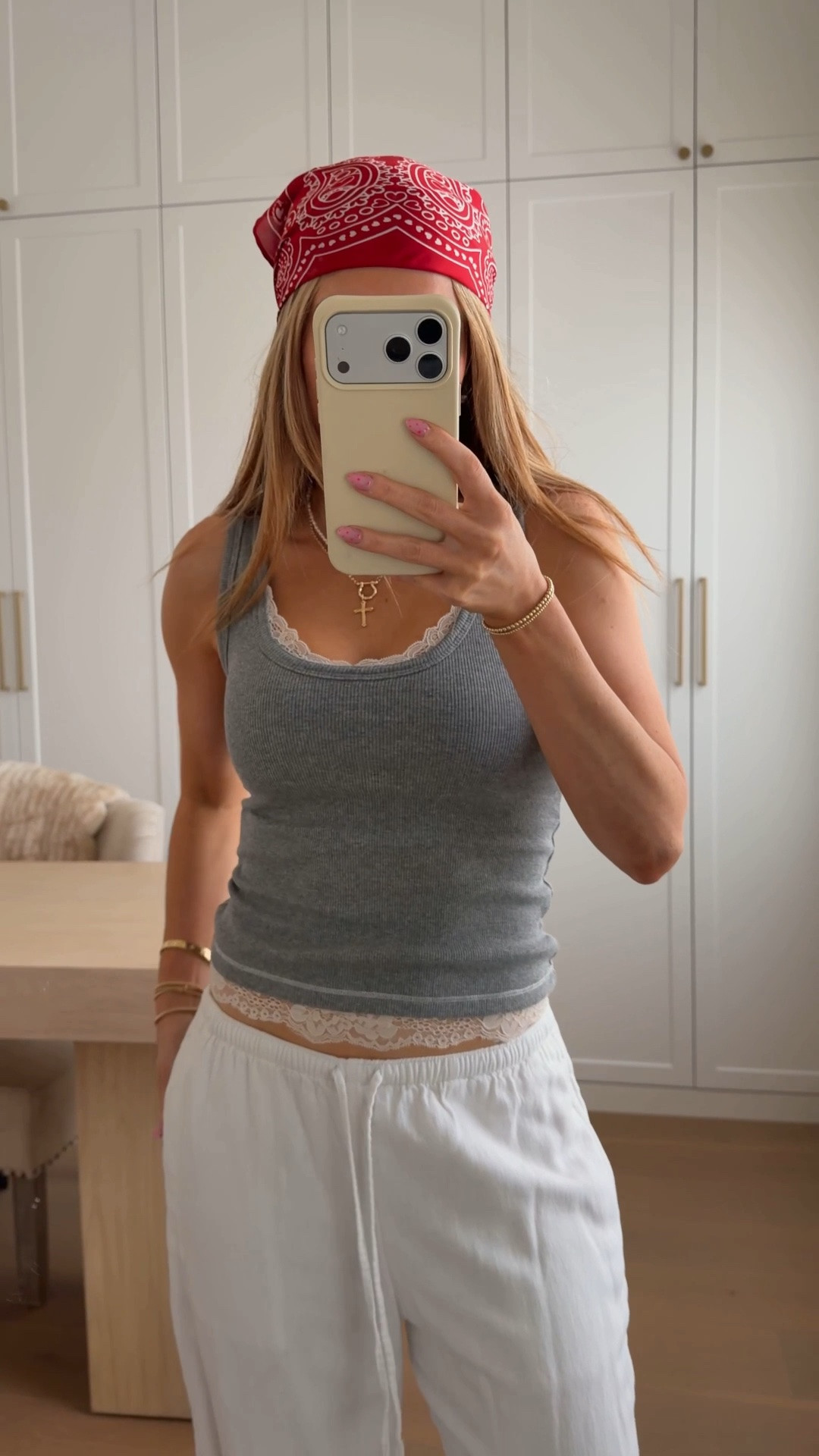 bra tank: xs // pants: xs regular length (i’m 5’3) love the lace detail!
