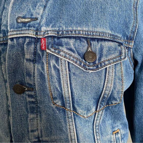 Levi’s Premium Denim Ex-Boyfriend Sherpa Trucker Jacket Size S | Poshmark