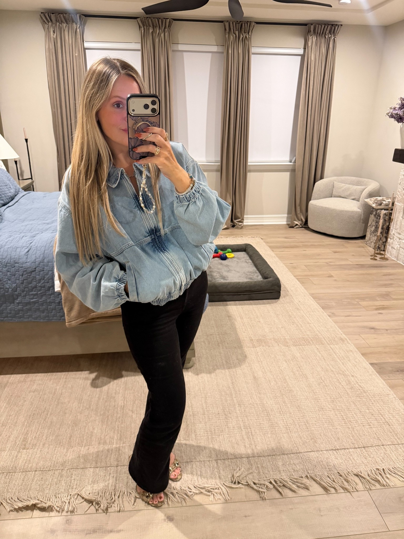 This is the cutest denim jacket! Fits oversized. It’s so comfortable and versatile.
￼

#LTKgrwm