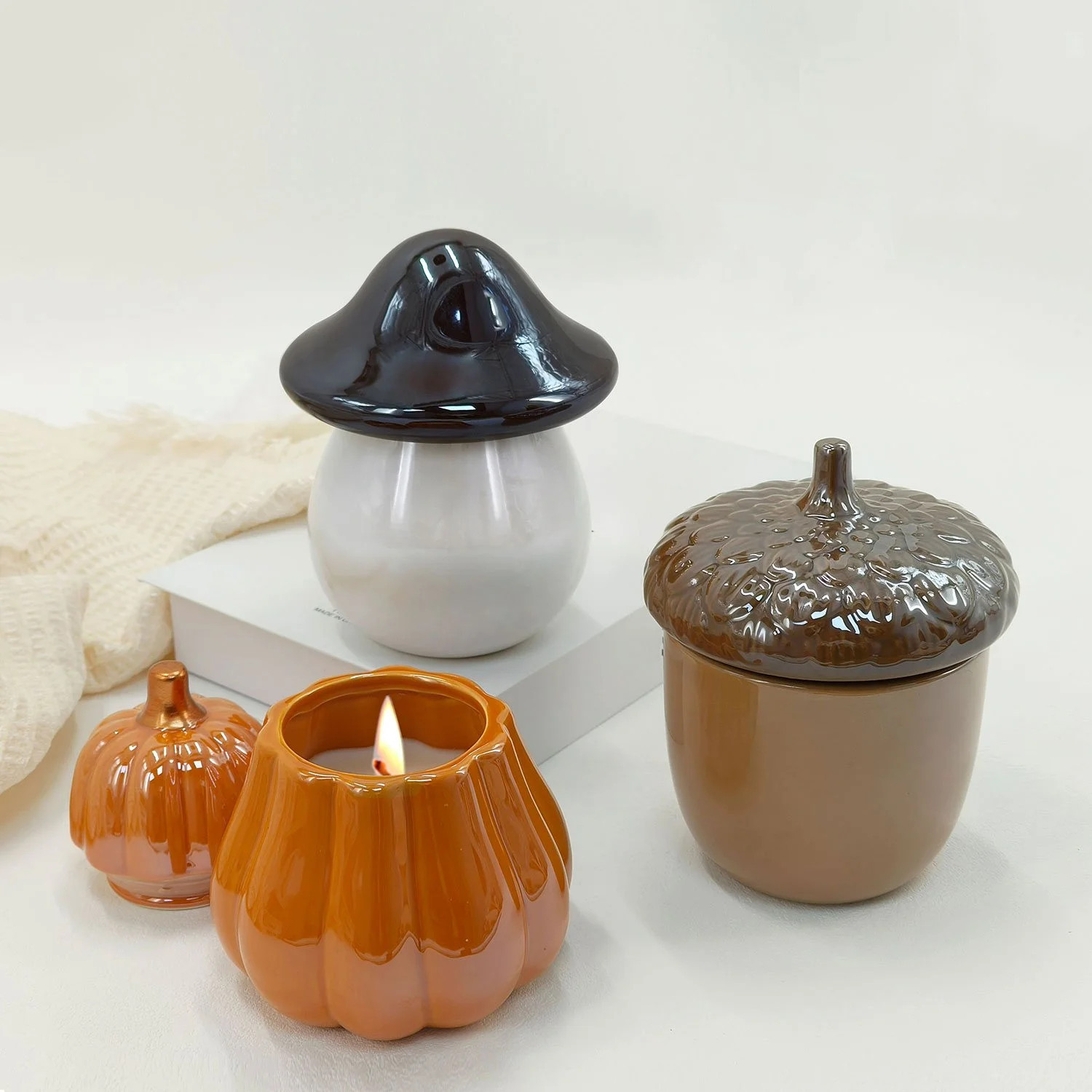 Decorative Ceramic 10 oz. Harvest Candles, 3 pk. - Samsclub.com | Sam's Club