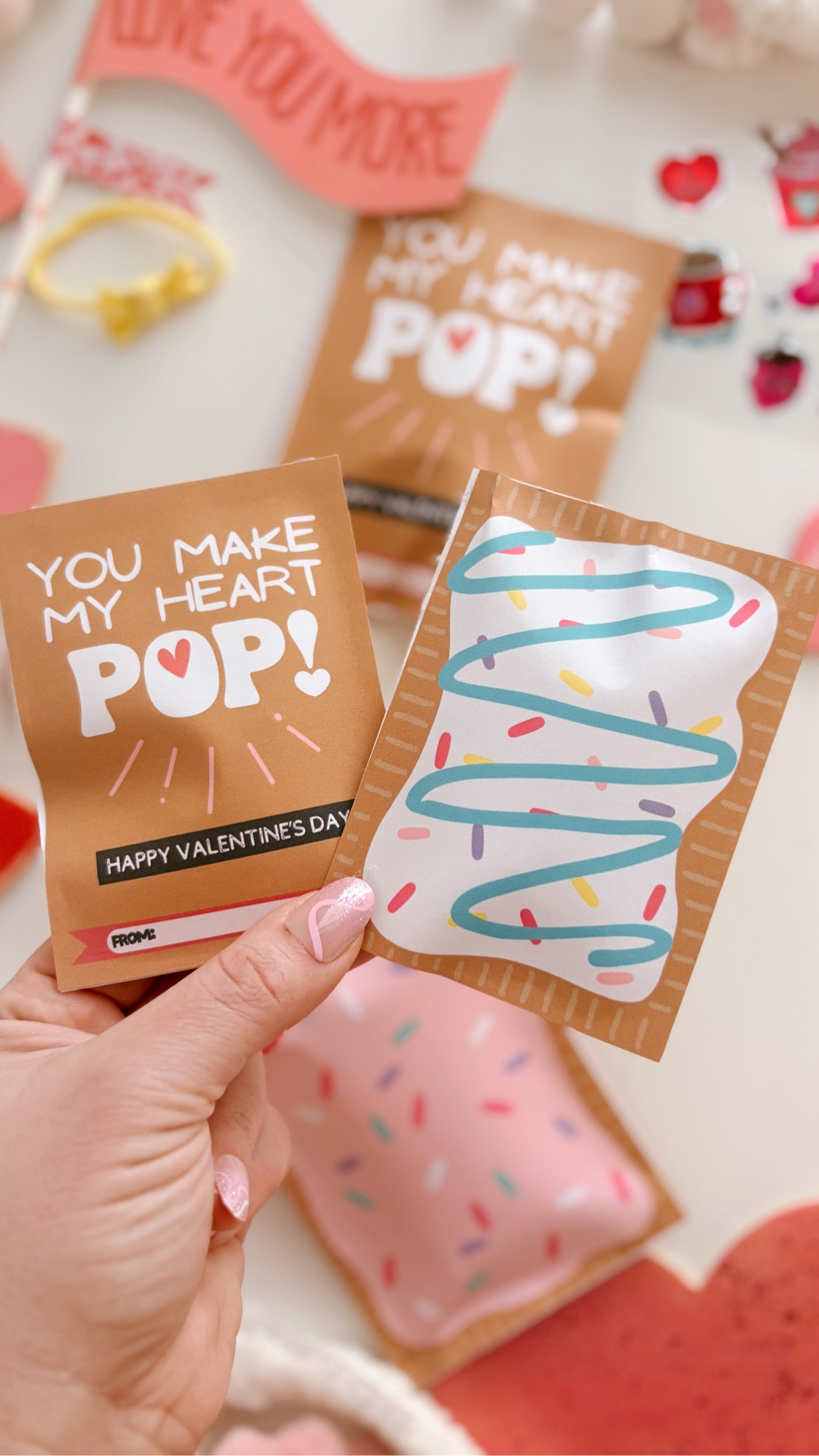 DIY pop tart valentines from @thelettervee - these are the cutest way to share class valentines, slip into your cuties lunchbox, or just tell your valentine how much you love them! ￼

#LTKValentine #LTKSeasonal #LTKKids