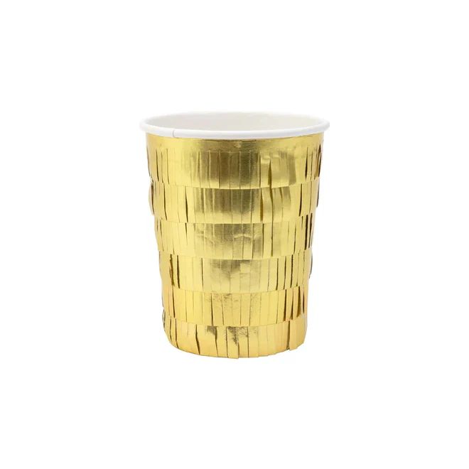 Gold Fringe Party Cups | Ellie and Piper