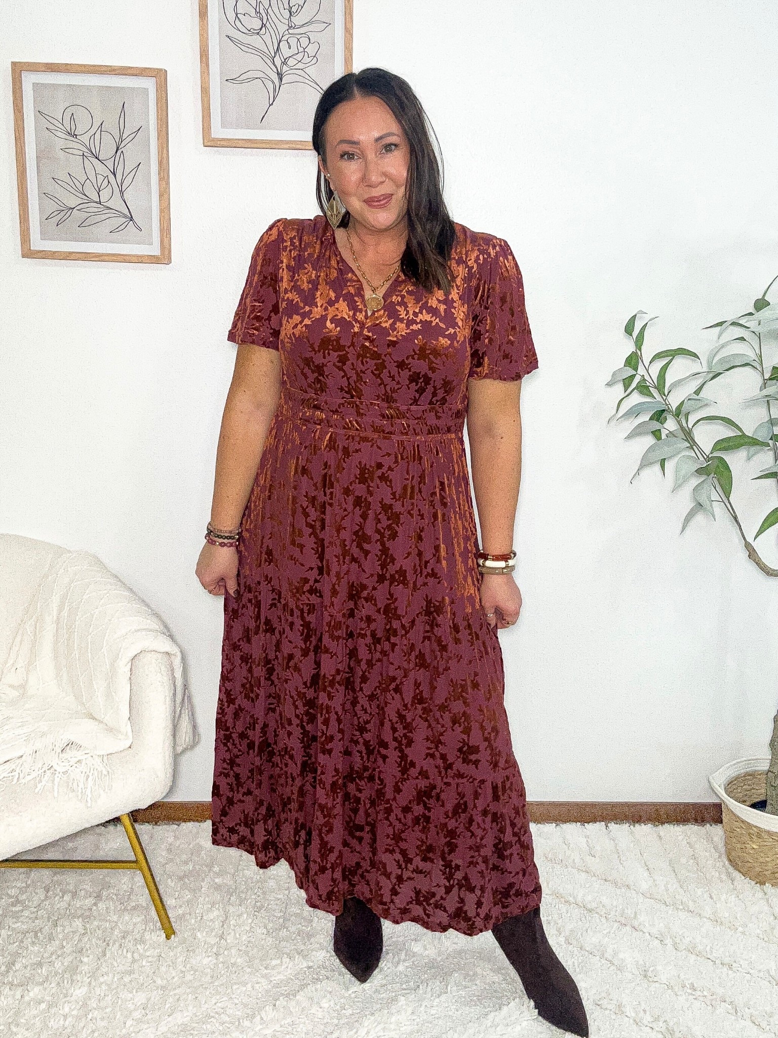 The prettiest event dress for fall! XL for the perfect fit. Super soft and comfy. Fully lined! 

#LTKFindsUnder50 #LTKSeasonal #LTKSaleAlert