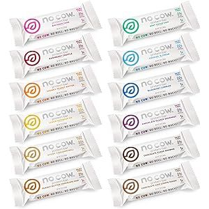 No Cow Protein Bars, 12 Flavor Sampler Pack, 20g Plus Plant Based Vegan Protein, Keto Friendly, L... | Amazon (US)