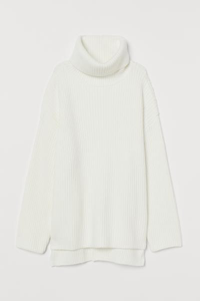 Rib-knit polo-neck jumper | H&M (UK, MY, IN, SG, PH, TW, HK)