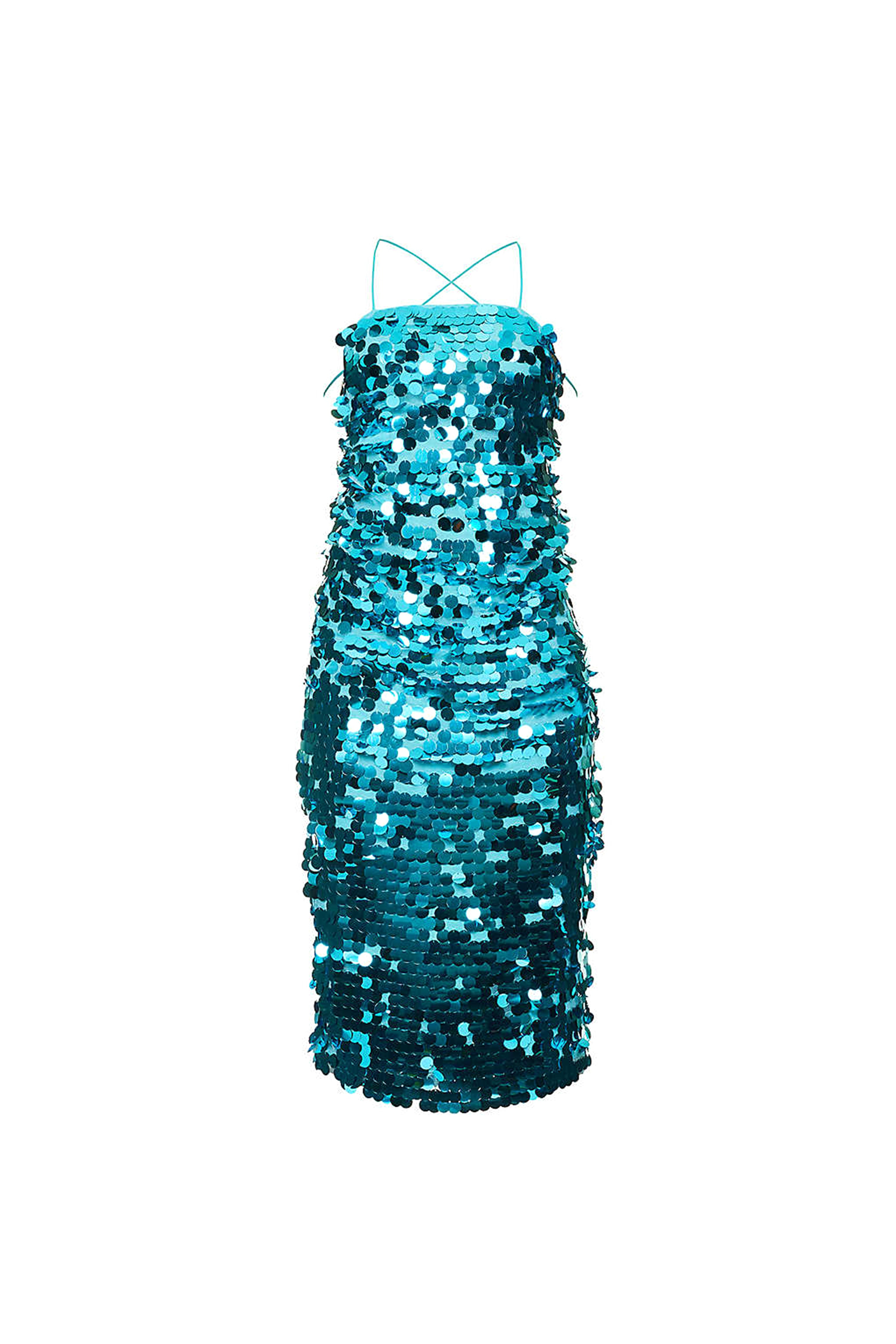 Monique Aqua Blue Sequin Dress | Wolf & Badger (US)