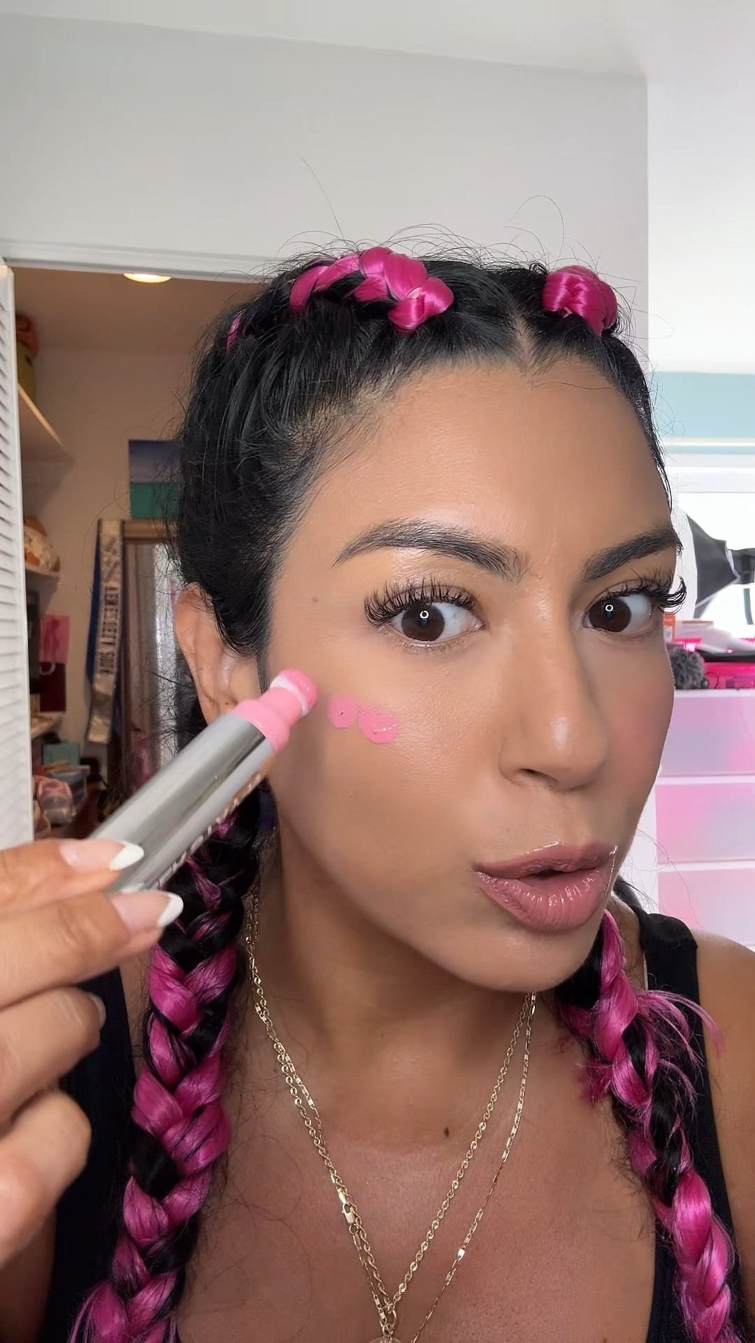 If you’re a brown girly like me, baby doll pink is your color! 💗 This Sacheu Beauty cheek stain gives just the right flush, cómo un besó del sol 🌞 

#LTKWatchNow #LTKBeauty #LTKU