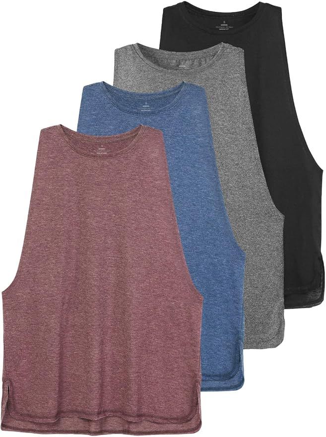 Cosy Pyro Workout Tank Tops for Women Lightweight Running Tanks Basic Sleeveless Yoga Shirts-4 Pa... | Amazon (US)