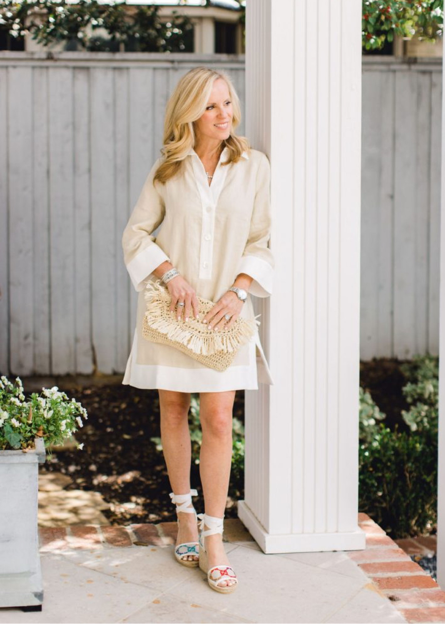 Best sellers for 2022 Tuckernuck linen tunic dress, Gucci colorful espadrilles. Such a beautiful and chic look for spring or summer. 

#LTKshoecrush #LTKstyletip #LTKSeasonal