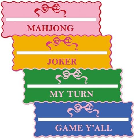 FYSUIMU 4Pcs Mahjong Card Guide Line Finder Card Guide Multi-Color Bow Scalloped Mahjong Rule Hel... | Amazon (US)