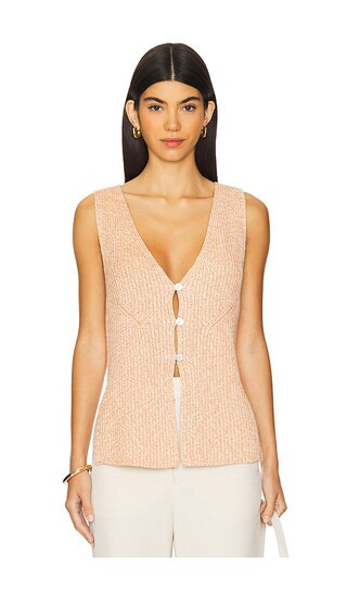 Nation LTD Bianca Vest in Peach. - size XS | Revolve Clothing (Global)