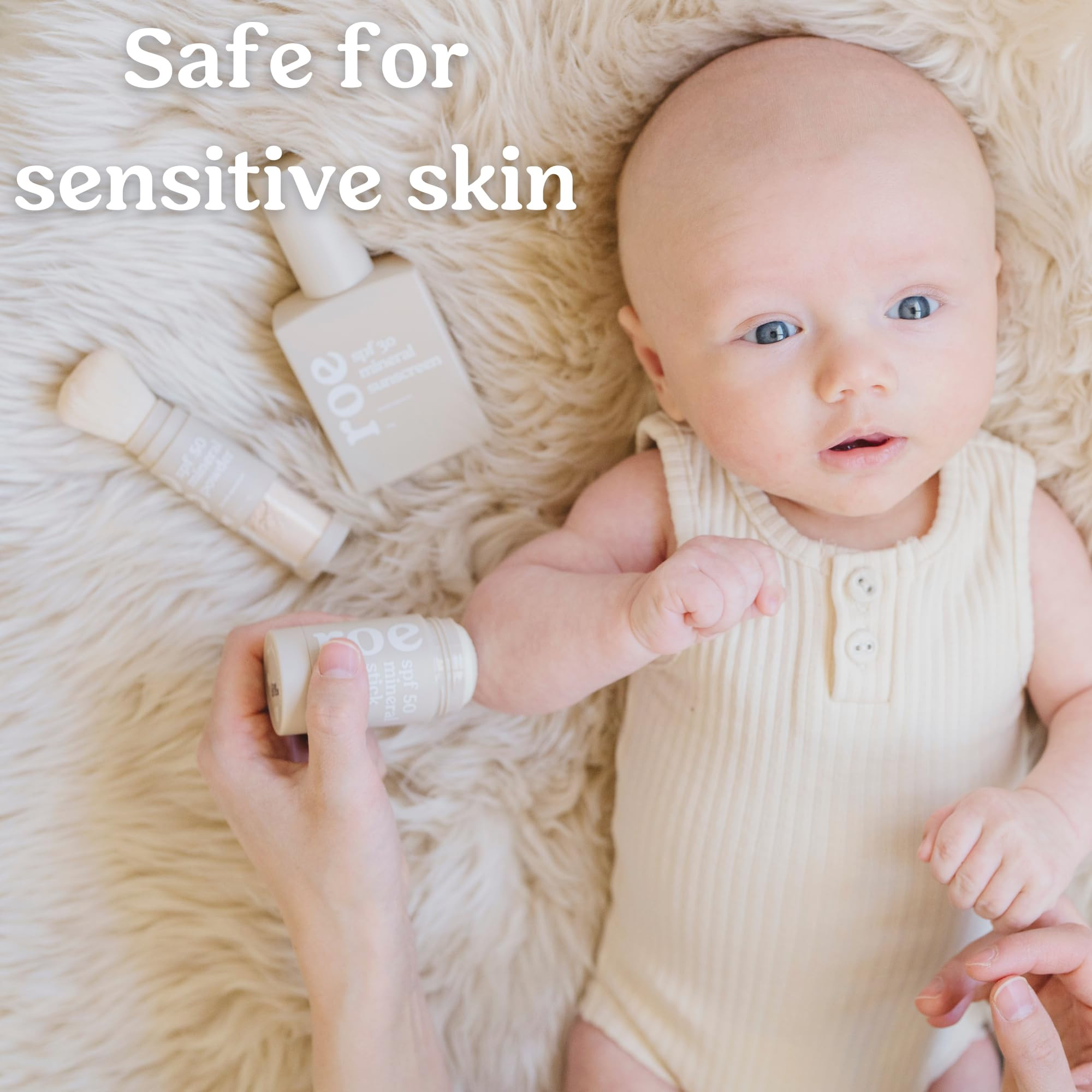 Roe Wellness- Baby Sunscreen Stick SPF 50 Roll-on Stick Clean Ingredients Zinc Oxide | Face & Bod... | Amazon (US)