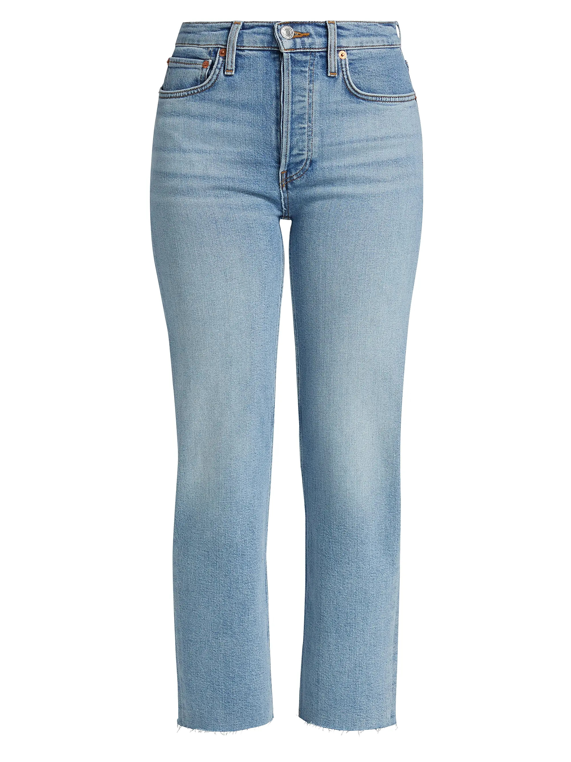 High-Rise Straight-Fit Jeans | Saks Fifth Avenue