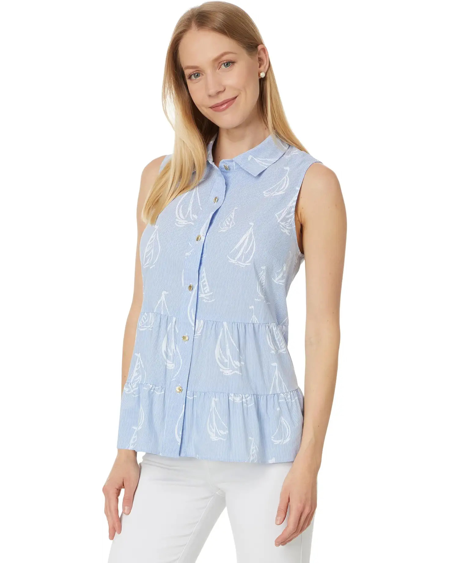 Women's Lilly Pulitzer Breah Sleeveless Button-Down | Zappos
