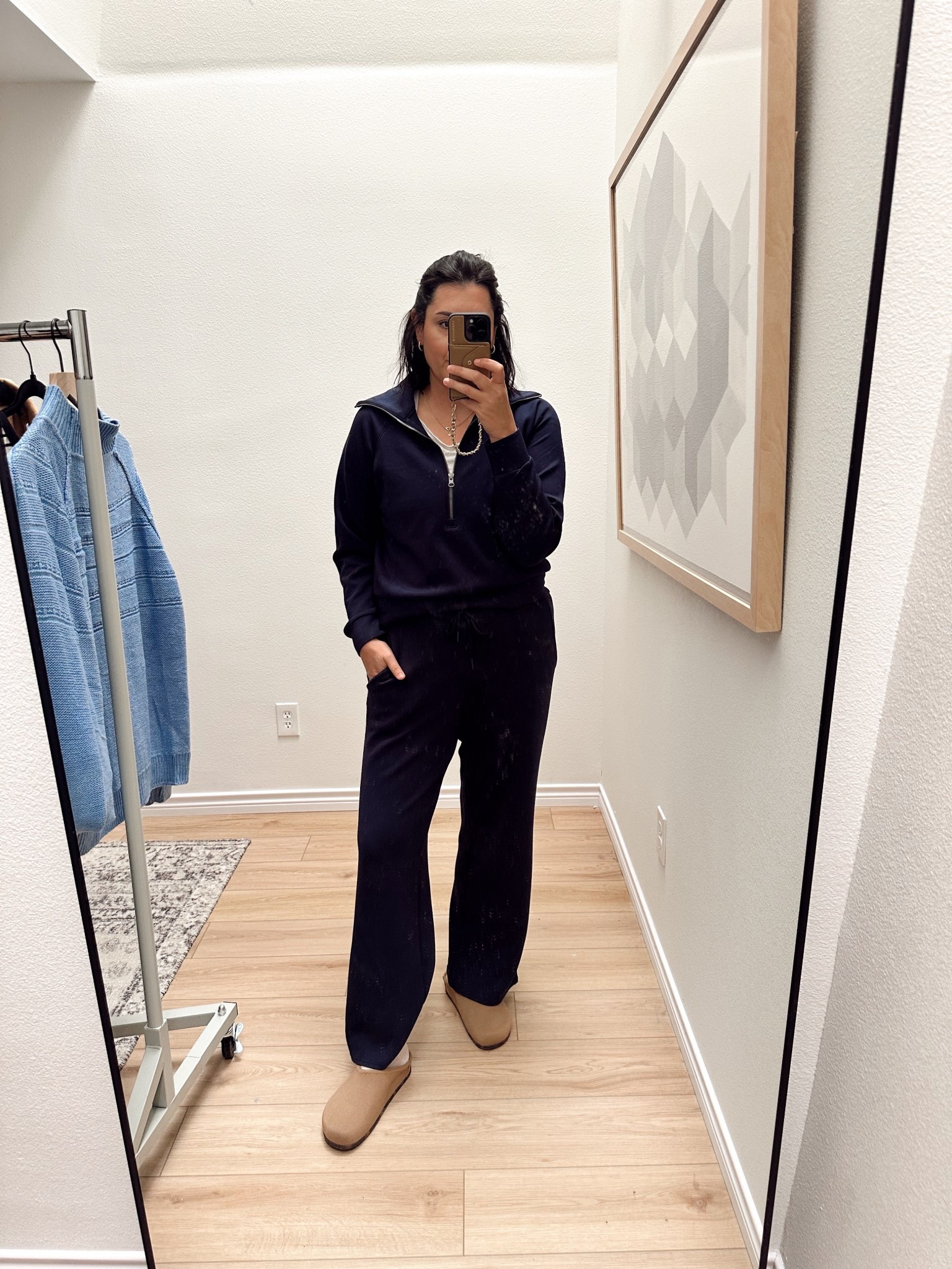 One of my favorite sets from quince. Perfect for holidays! I’m in the large of both. 