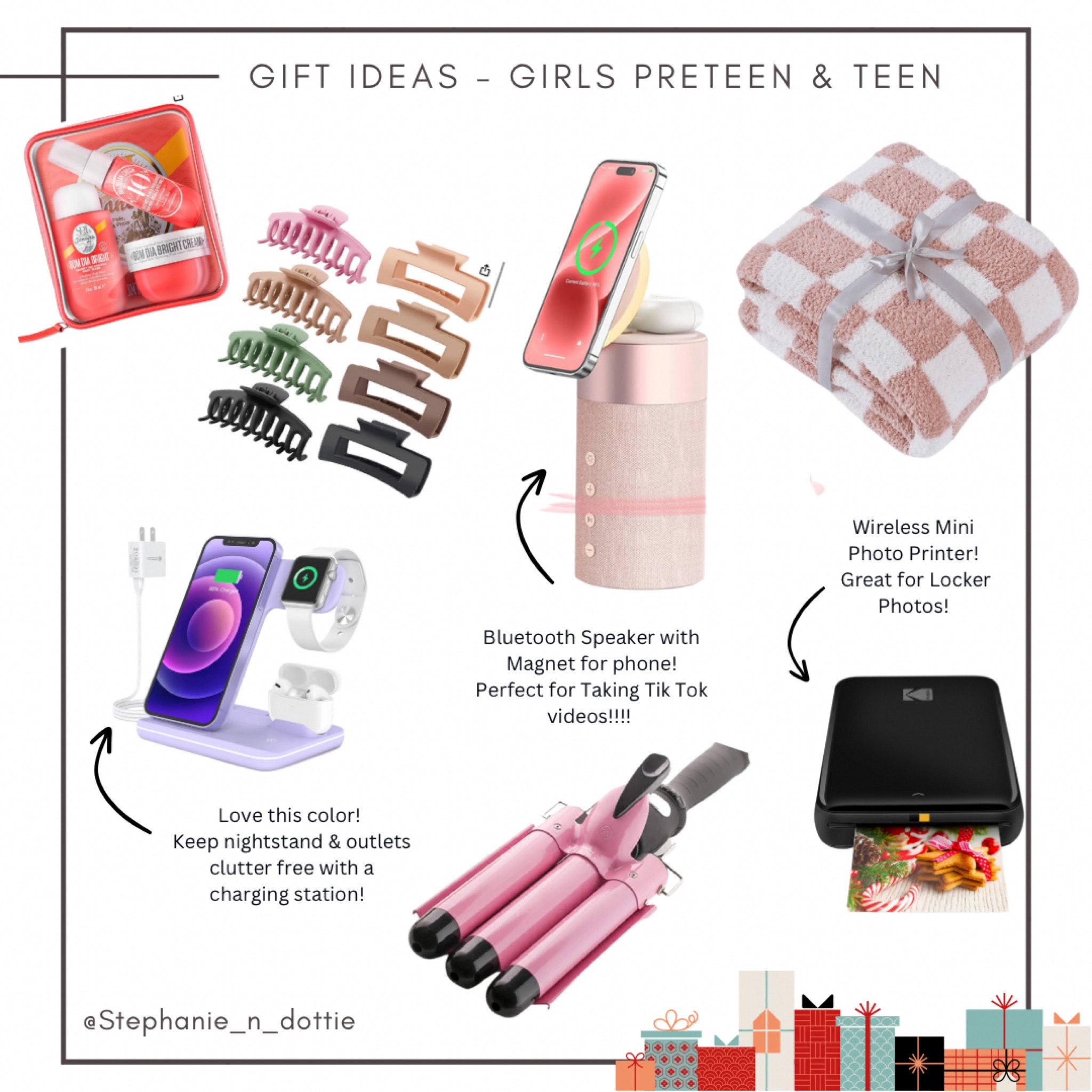 2023 gift guide preteen girls
2023 gift guide teen girls
2023 gift ideas preteen girls
2023 gift ideas teen girls
Gift guide daughter
Gift ideas daughter
Gift idea teens
Gift guide teens
Hair crimper
Mini printer
Mini photo printer
Checkered blanket
Soft blanket
Cute blanket
Speaker 
Speaker charger
Speaker phone holder
Speaker phone magnet 
Claw clips
Bum bum
Travel set 
Charger
Charging station 
Phone charger 

#LTKHoliday #LTKfamily #LTKGiftGuide