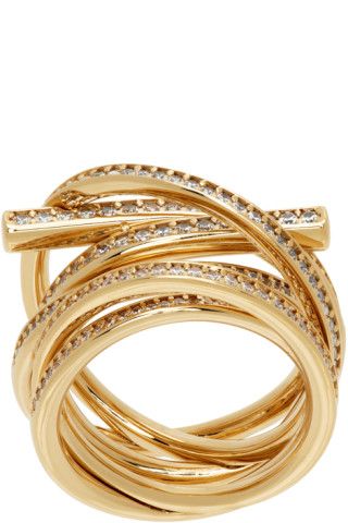 Gold Gancini Ring | SSENSE