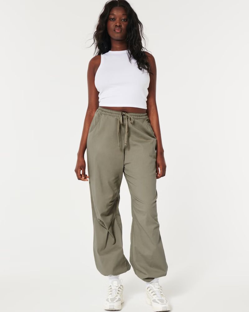 Adjustable Rise Parachute Pants | Hollister (US)