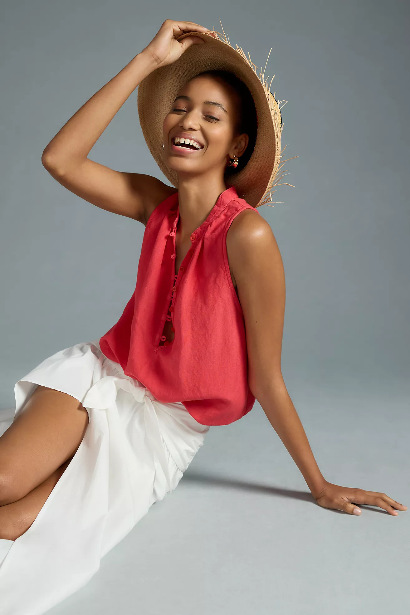 Cloth & Stone Placket Tank | Anthropologie (US)