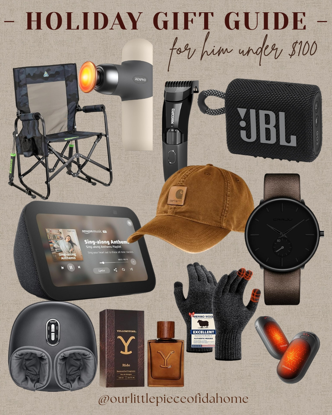 Holiday gifts for him under $100
A roundup of practical, top-rated gifts he’ll actually use. Tech, grooming, cozy favorites, and everyday essentials that make great stocking stuffers or stand-alone gifts.

 

#LTKGiftGuide #LTKMens #LTKHoliday