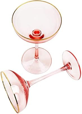 REAWOW Champagne Coupe Dessert Cup Classic Tower Design Crystal Glasses Creative Unique Gift Set ... | Amazon (US)