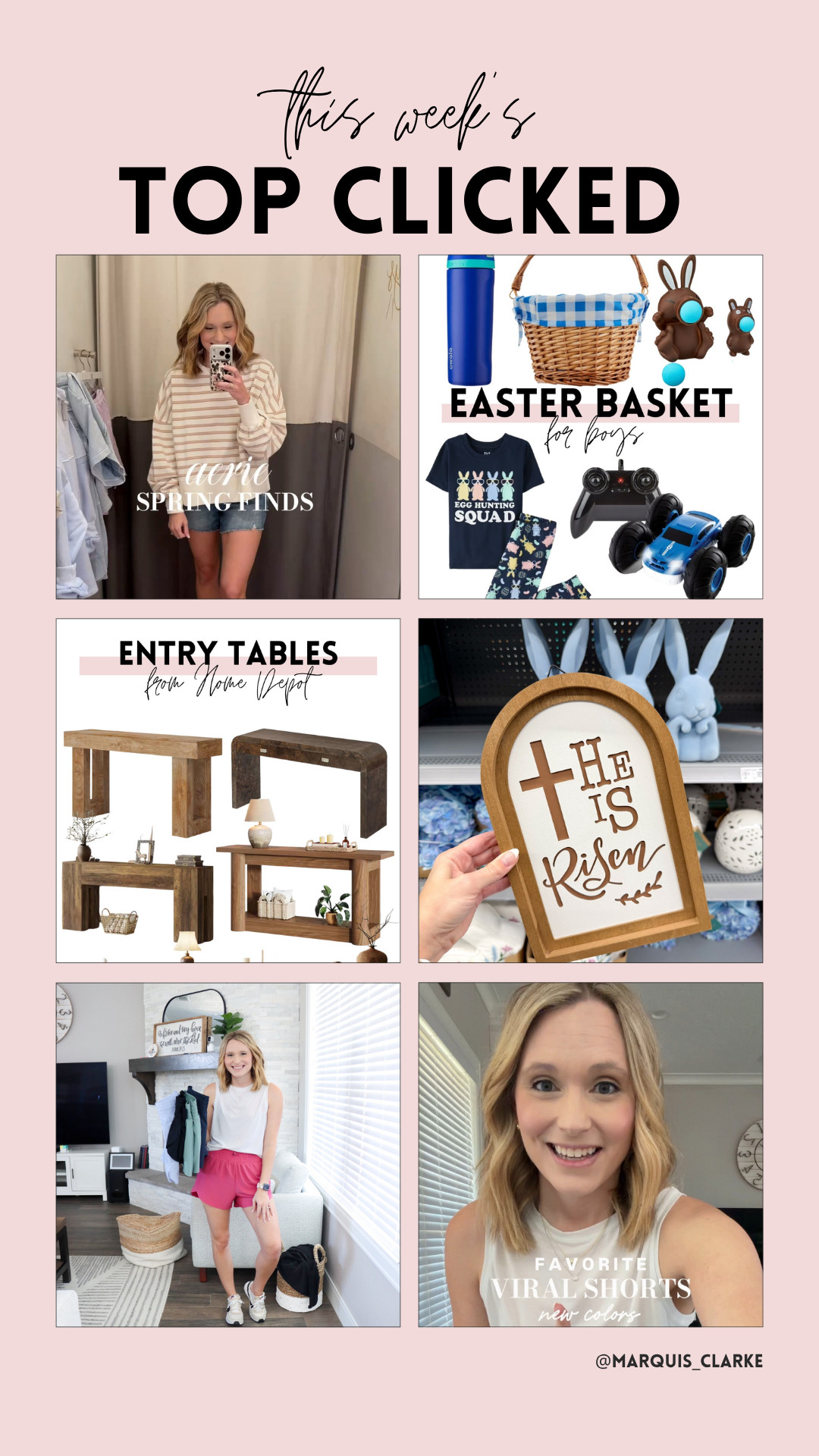 This week’s top clicked! You guys are loving all the spring finds, Easter basket ideas, and those viral shorts!  

 #LTKgrwm #LTKSeasonal #LTKSaleAlert