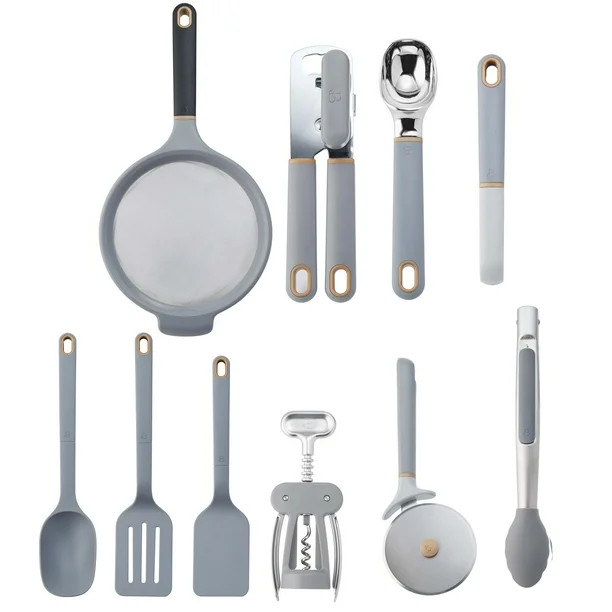 Beautiful 10-piece Tool and Gadget Set in Grey Smoke by Drew Barrymore - Walmart.com | Walmart (US)