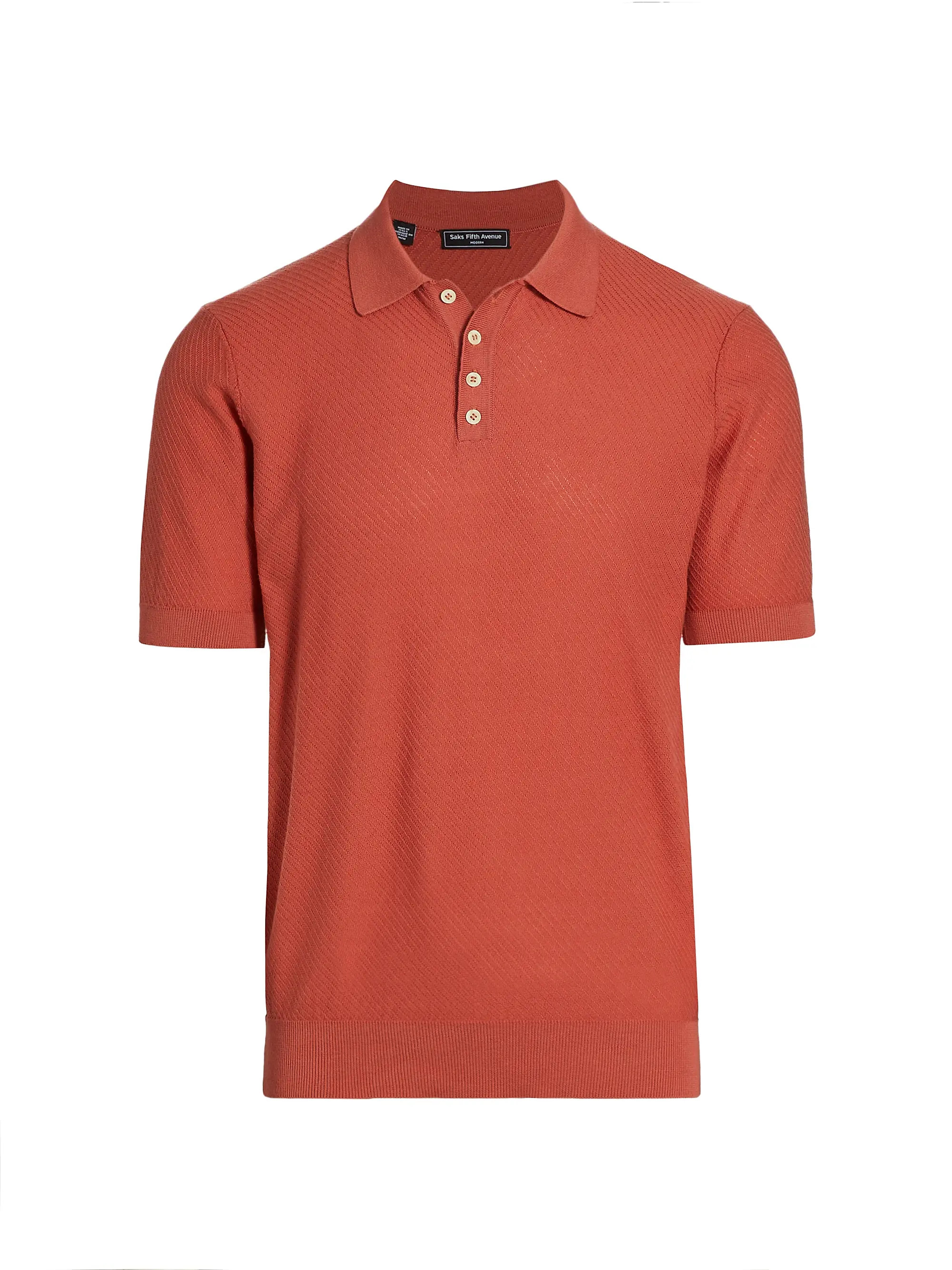 Shop Saks Fifth Avenue Slim-Fit Knit Polo Shirt | Saks Fifth Avenue | Saks Fifth Avenue