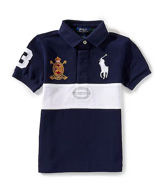 Polo Ralph Lauren Little Boys Short-Sleeve Big Pony 20th Anniversary Crest Polo Shirt | Dillard's | Dillard's