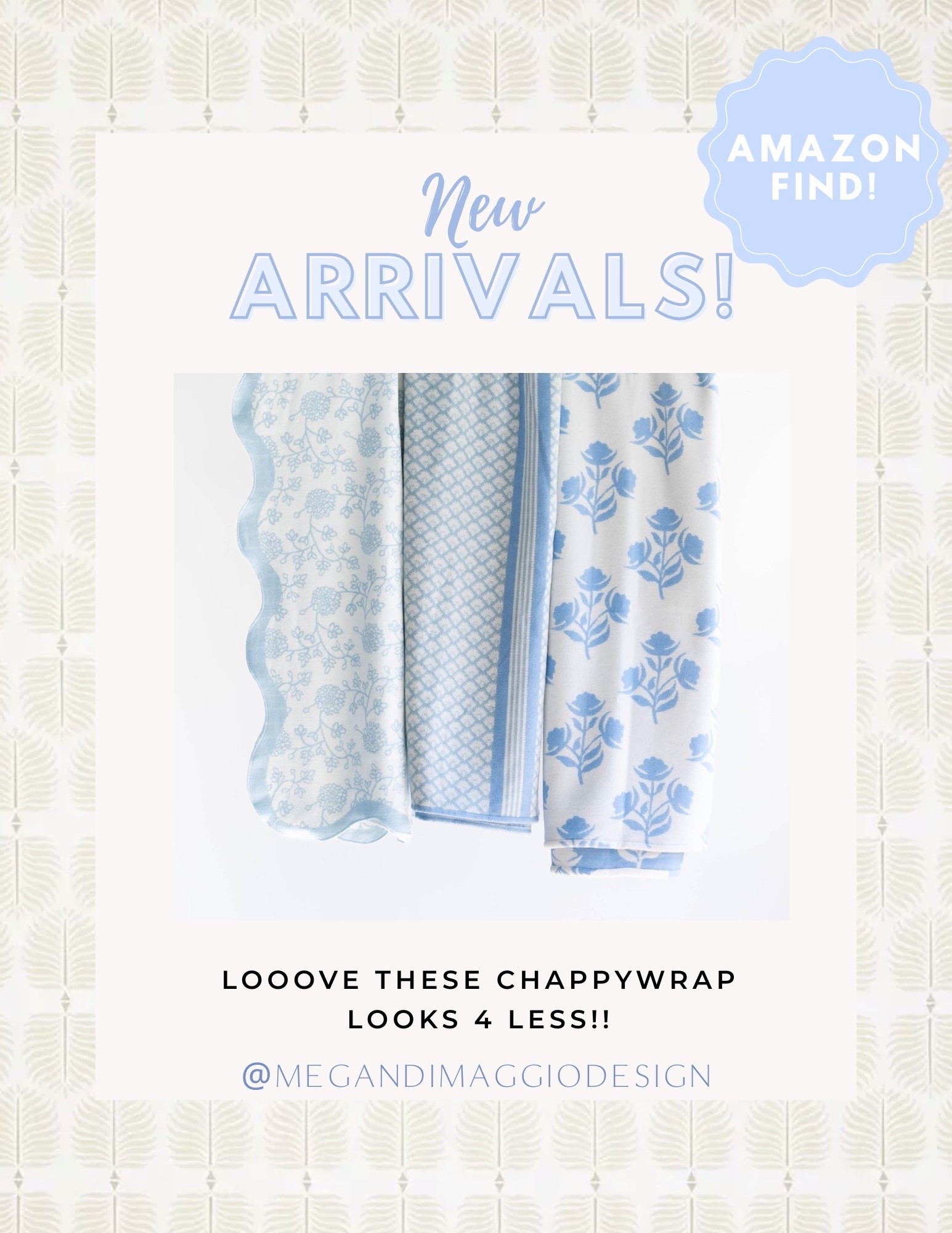 Wow!! Just added on AMAZON 🙌🏻 These pretty blue & white throw blankets look so similar to the popular ChappyWrap blankets but on an Amazon budget! 😍

#LTKHome #LTKFindsUnder100 #LTKSeasonal