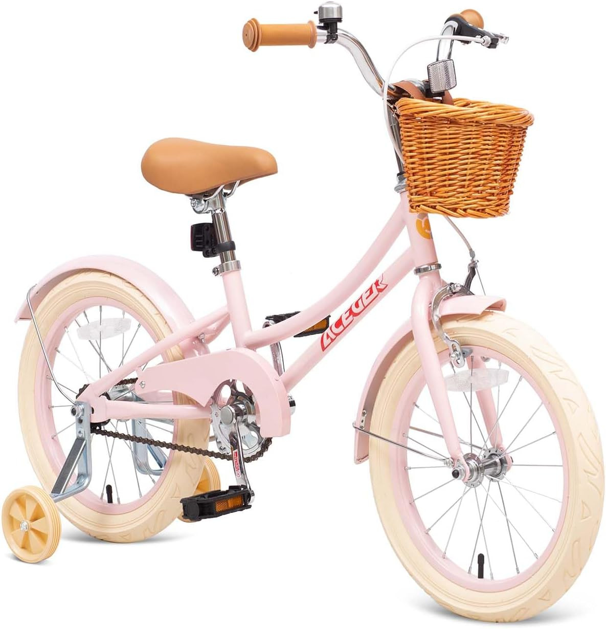 ACEGER Girls Bike with Basket, Kids Bicycle for 3-13 Years, Included Coaster Brake & Caliper Brak... | Amazon (US)