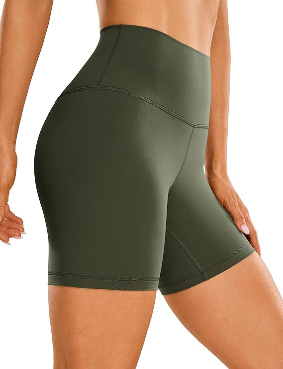 CRZ YOGA Womens ButterLuxe Biker Shorts 6 Inches - High Waisted Workout Running Volleyball Spande... | Amazon (US)