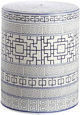 Safavieh ACS4581A Parri Ceramic Decorative Garden Stool, Blue and White | Amazon (US)