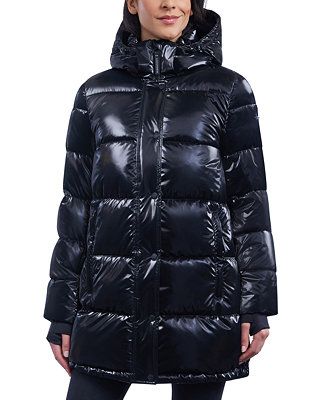BCBGeneration Women's Shine Hooded Puffer Coat, Created for Macy's & Reviews - Coats & Jackets - ... | Macys (US)