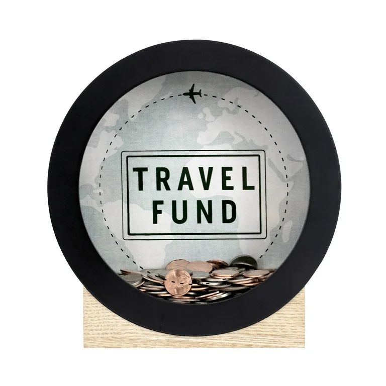 Mainstays 8.25" Travel Fund Bank, Black | Walmart (US)