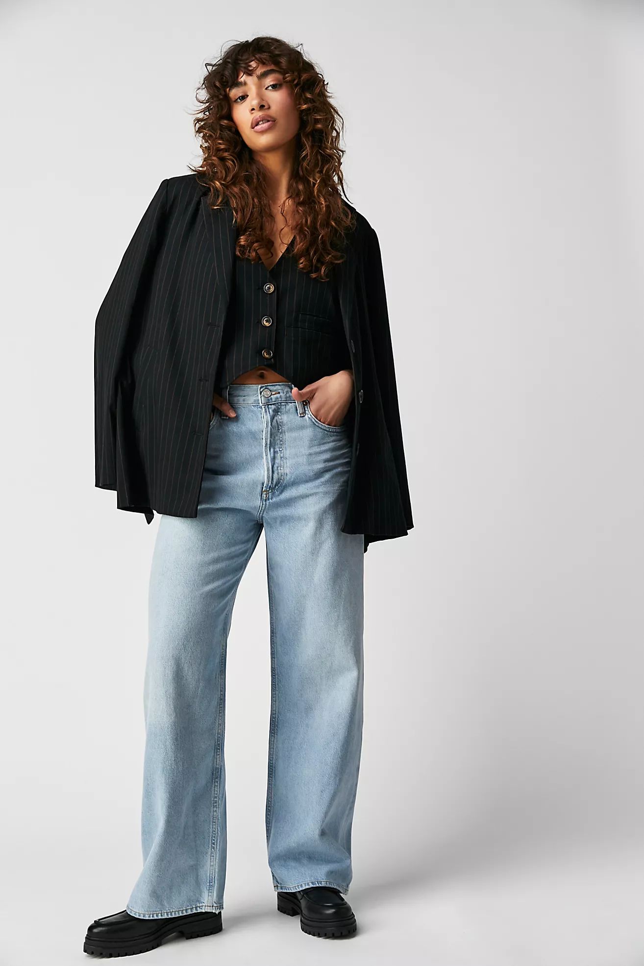 AGOLDE Low-Rise Baggy Jeans | Free People (UK)