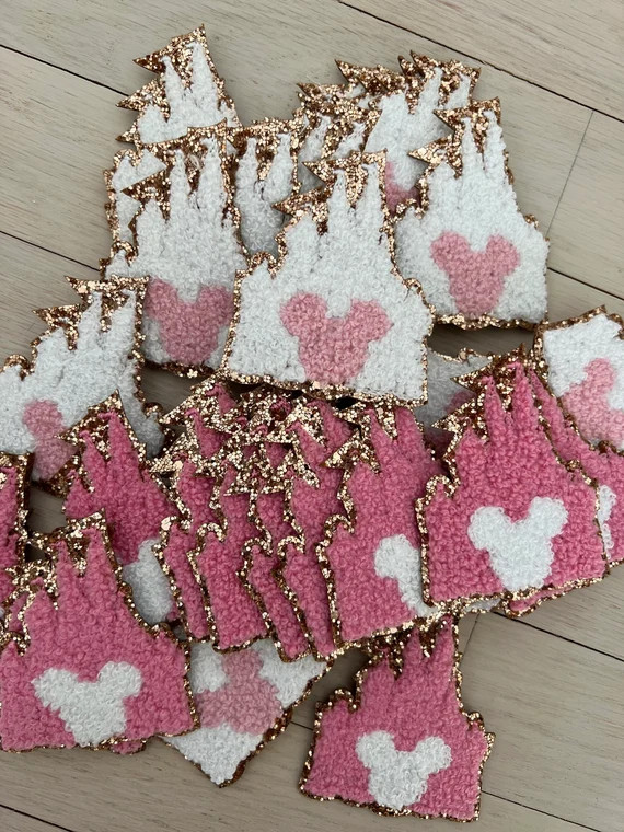 Chenille Disney castle patch-chenille castle with Mickey patch- Disney castle patch | Etsy (US)