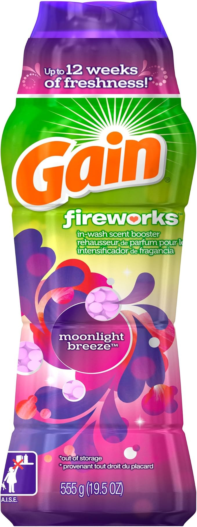 Gain Fireworks Laundry Scent Booster Beads, Moonlight Breeze Scent, 555 g | Amazon (US)